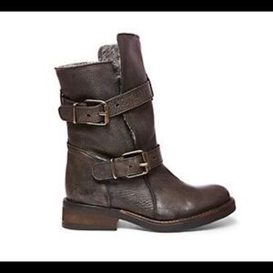 Steve Madden leather combat boots